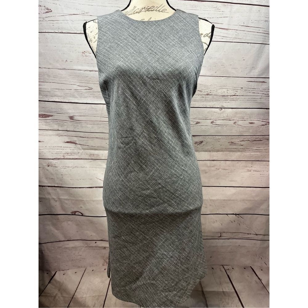 Donna Ricco 2P lined gray sleeveless dress - 2414